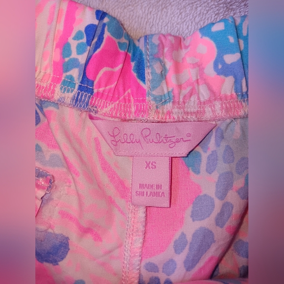 Lilly Pulitzer Ocean View Light Pascha Pink Aquadesiac Pull On Short. XS. - Picture 3 of 6